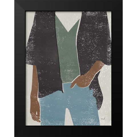 Casual I Black Modern Wood Framed Art Print by Hershey, Moira