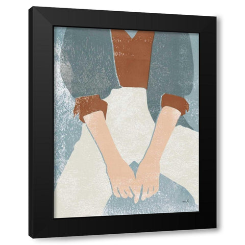 Casual II Black Modern Wood Framed Art Print with Double Matting by Hershey, Moira