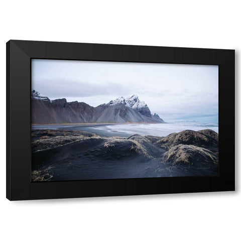 Stokksnes Black Modern Wood Framed Art Print by Marshall, Laura