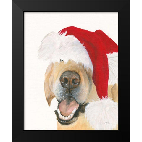 Santa Ruff Black Modern Wood Framed Art Print by Ducklow, Patsy