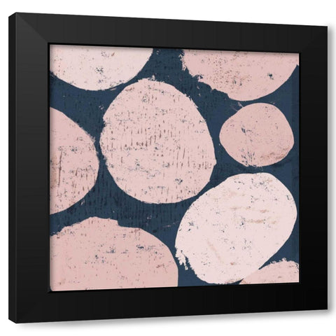 Raw Sienna IX Pink Black Modern Wood Framed Art Print with Double Matting by Mullan, Michael