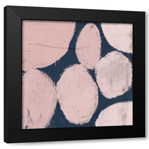 Raw Sienna XII Pink Black Modern Wood Framed Art Print with Double Matting by Mullan, Michael