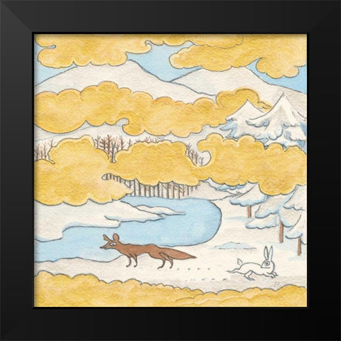 Riverside II Black Modern Wood Framed Art Print by Thomas, Miranda