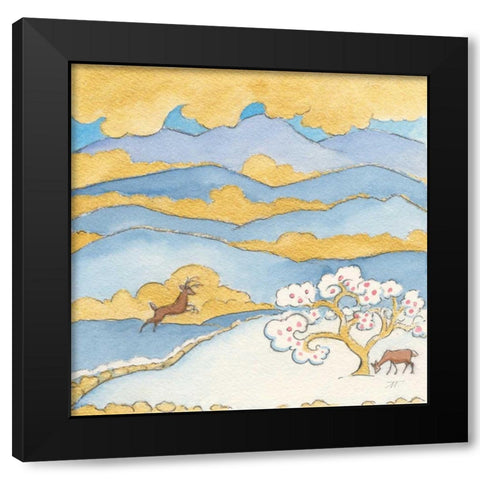 Riverside VI Black Modern Wood Framed Art Print with Double Matting by Thomas, Miranda