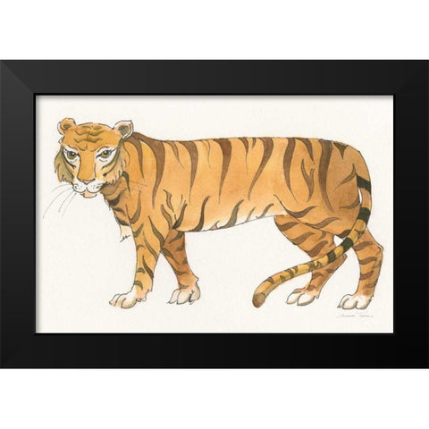 Big Cats IV Black Modern Wood Framed Art Print by Thomas, Miranda
