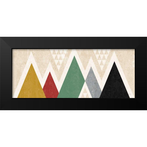 Mod Triangles Panel II Black Modern Wood Framed Art Print by Mullan, Michael