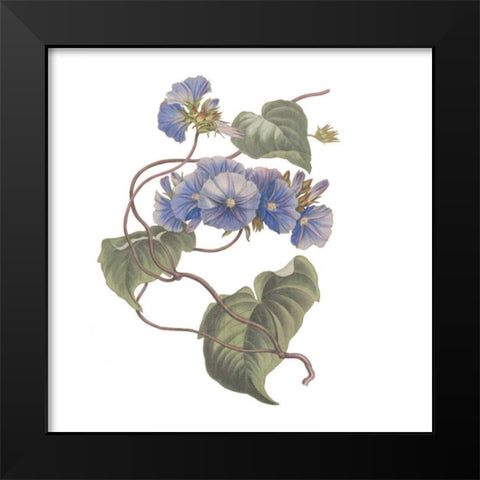 Monument Etching Tile Flowers I Black Modern Wood Framed Art Print by Wild Apple Portfolio