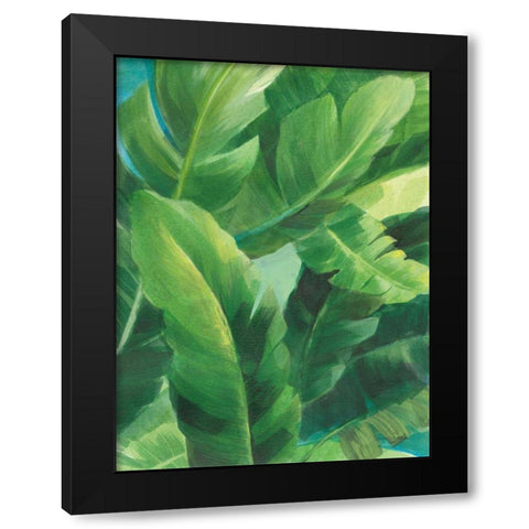 Palms of the Tropics II Black Modern Wood Framed Art Print by Nai, Danhui