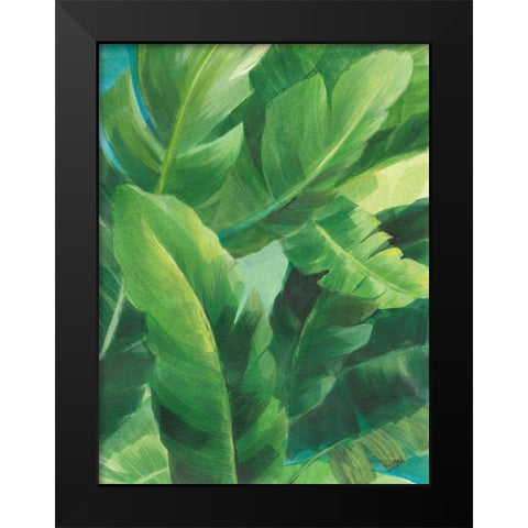 Palms of the Tropics II Black Modern Wood Framed Art Print by Nai, Danhui