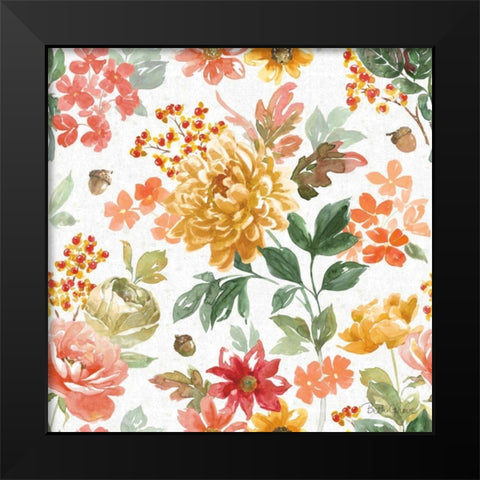 Harvest Bouquet Pattern I Black Modern Wood Framed Art Print by Grove, Beth