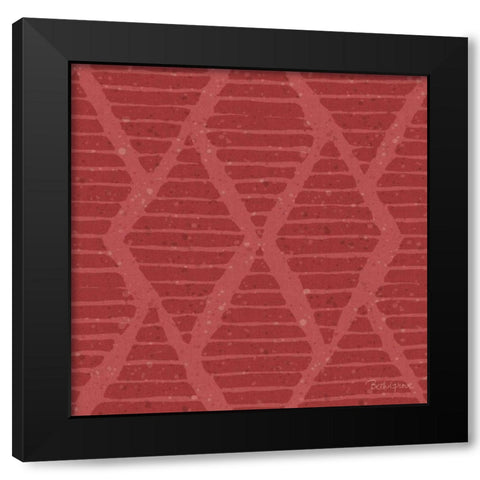 Harvest Bouquet Pattern IID Black Modern Wood Framed Art Print with Double Matting by Grove, Beth