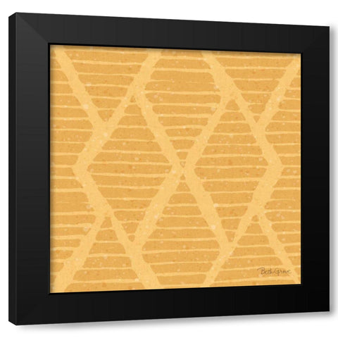 Harvest Bouquet Pattern IIE Black Modern Wood Framed Art Print by Grove, Beth