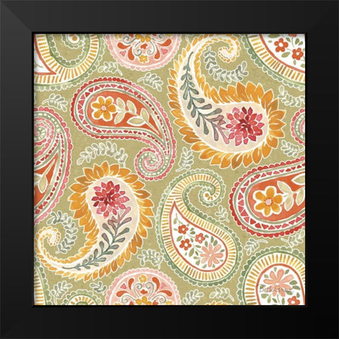 Harvest Bouquet Pattern IIIB Black Modern Wood Framed Art Print by Grove, Beth