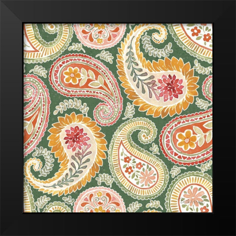 Harvest Bouquet Pattern IIIF Black Modern Wood Framed Art Print by Grove, Beth