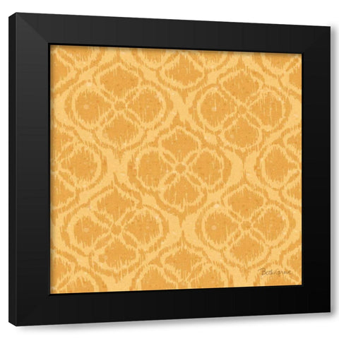 Harvest Bouquet Pattern VE Black Modern Wood Framed Art Print with Double Matting by Grove, Beth
