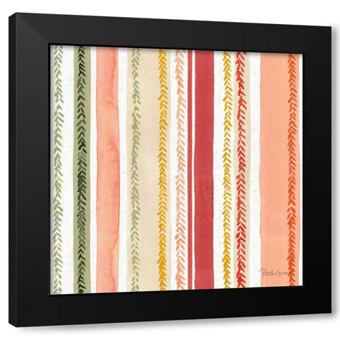 Harvest Bouquet Pattern VI Black Modern Wood Framed Art Print by Grove, Beth