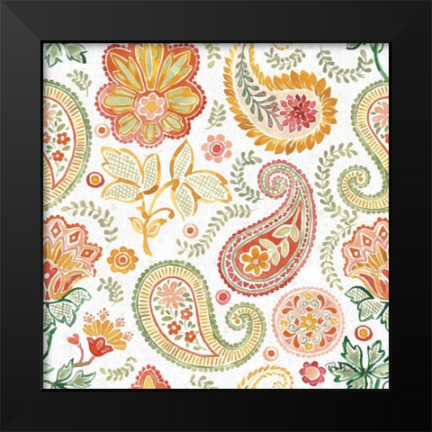 Harvest Bouquet Pattern VIIA Black Modern Wood Framed Art Print by Grove, Beth
