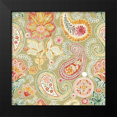 Harvest Bouquet Pattern VIIB Black Modern Wood Framed Art Print by Grove, Beth