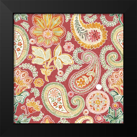 Harvest Bouquet Pattern VIID Black Modern Wood Framed Art Print by Grove, Beth