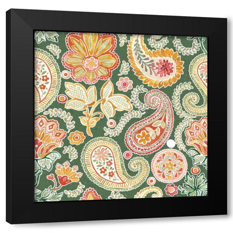 Harvest Bouquet Pattern VIIF Black Modern Wood Framed Art Print by Grove, Beth