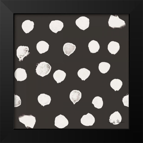 Budding Beauty Pattern IIA Black Modern Wood Framed Art Print by Zaman, Farida