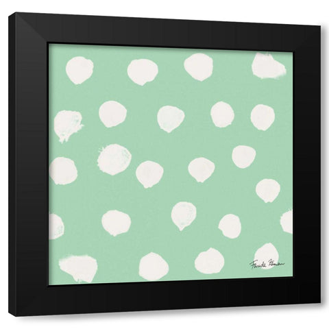 Budding Beauty Pattern IIB Black Modern Wood Framed Art Print with Double Matting by Zaman, Farida
