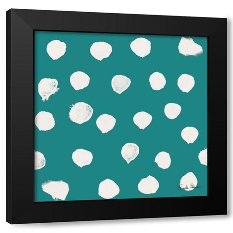 Budding Beauty Pattern IIC Black Modern Wood Framed Art Print with Double Matting by Zaman, Farida