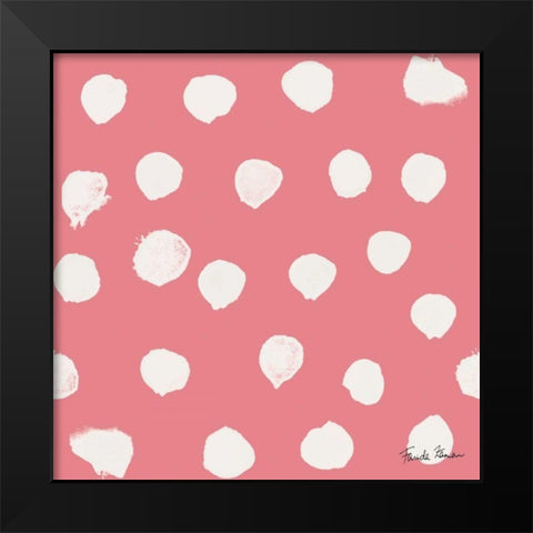 Budding Beauty Pattern IID Black Modern Wood Framed Art Print by Zaman, Farida