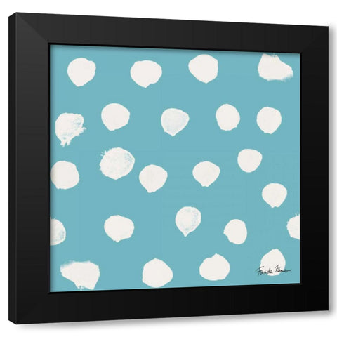 Budding Beauty Pattern IIF Black Modern Wood Framed Art Print by Zaman, Farida