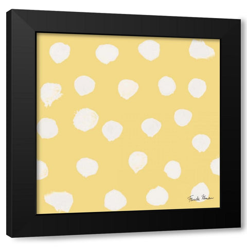 Budding Beauty Pattern IIG Black Modern Wood Framed Art Print with Double Matting by Zaman, Farida