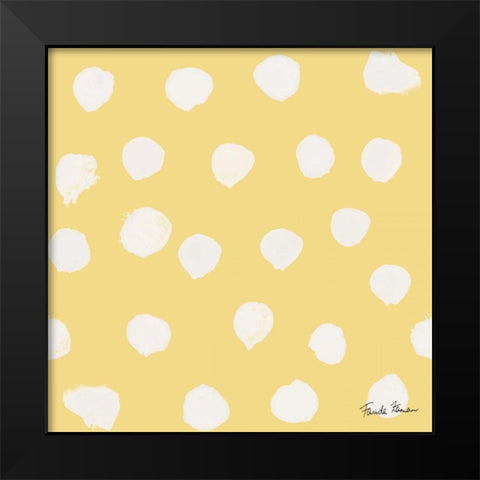 Budding Beauty Pattern IIG Black Modern Wood Framed Art Print by Zaman, Farida