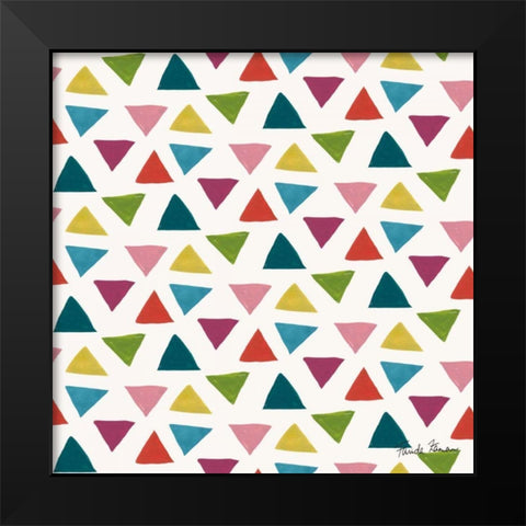 Budding Beauty Pattern VA Black Modern Wood Framed Art Print by Zaman, Farida