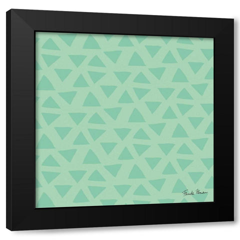 Budding Beauty Pattern VC Black Modern Wood Framed Art Print with Double Matting by Zaman, Farida