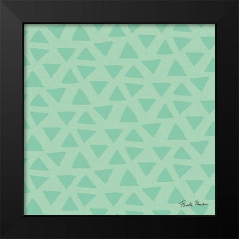 Budding Beauty Pattern VC Black Modern Wood Framed Art Print by Zaman, Farida