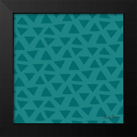 Budding Beauty Pattern VD Black Modern Wood Framed Art Print by Zaman, Farida