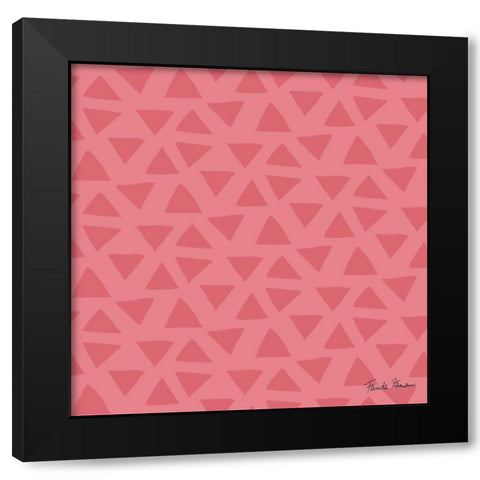 Budding Beauty Pattern VE Black Modern Wood Framed Art Print with Double Matting by Zaman, Farida