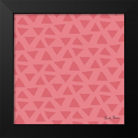 Budding Beauty Pattern VE Black Modern Wood Framed Art Print by Zaman, Farida