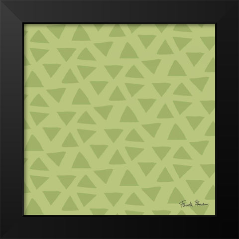 Budding Beauty Pattern VF Black Modern Wood Framed Art Print by Zaman, Farida