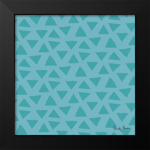 Budding Beauty Pattern VG Black Modern Wood Framed Art Print by Zaman, Farida