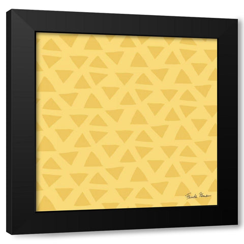Budding Beauty Pattern VH Black Modern Wood Framed Art Print with Double Matting by Zaman, Farida