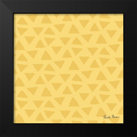 Budding Beauty Pattern VH Black Modern Wood Framed Art Print by Zaman, Farida