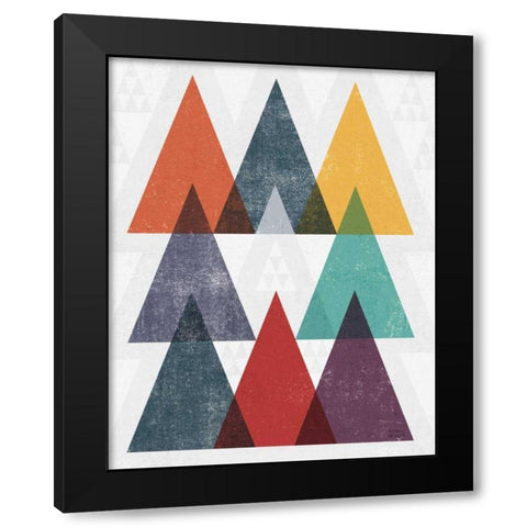 Mod Triangle III v2 Retro II Black Modern Wood Framed Art Print by Mullan, Michael