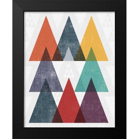 Mod Triangle III v2 Retro II Black Modern Wood Framed Art Print by Mullan, Michael