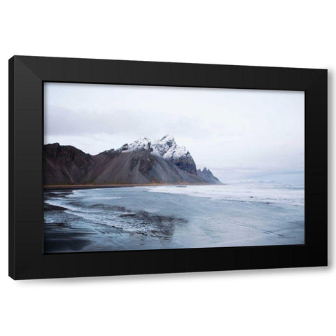 Vestrahorn Black Modern Wood Framed Art Print with Double Matting by Marshall, Laura