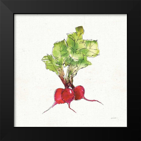Veggie Market II Radish Black Modern Wood Framed Art Print by Tavoletti, Anne