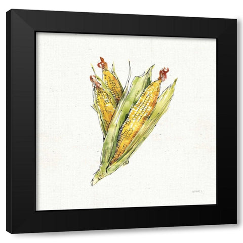 Veggie Market III Corn Black Modern Wood Framed Art Print by Tavoletti, Anne