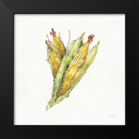 Veggie Market III Corn Black Modern Wood Framed Art Print by Tavoletti, Anne
