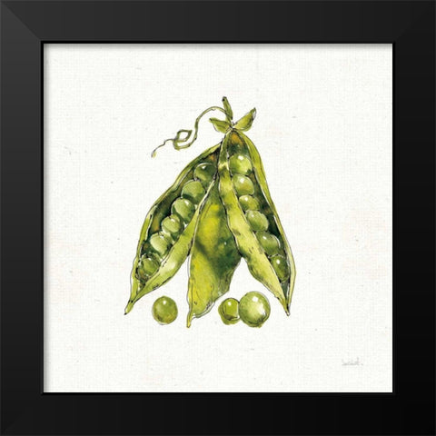 Veggie Market IV Peas Black Modern Wood Framed Art Print by Tavoletti, Anne