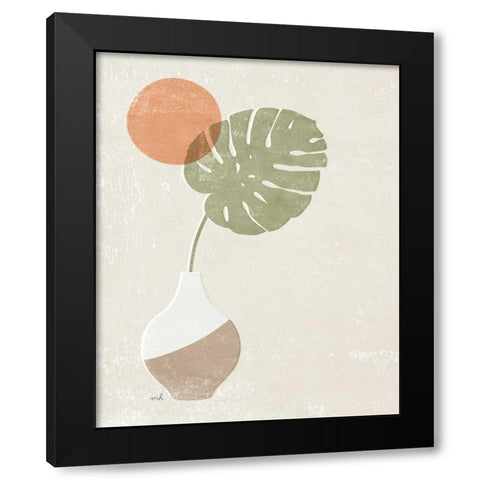 Sun Palm I Black Modern Wood Framed Art Print with Double Matting by Hershey, Moira