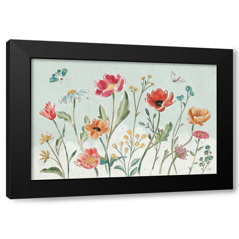 Boho Field X Black Modern Wood Framed Art Print with Double Matting by Penner, Janelle